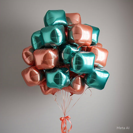 Bouquet of Foil Cubes (22")